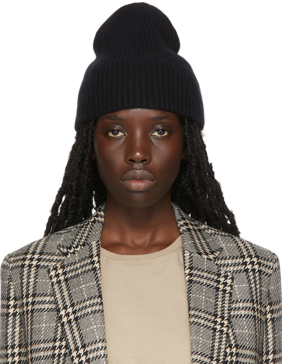 Totême Black Cashmere Beanie | Smart Closet