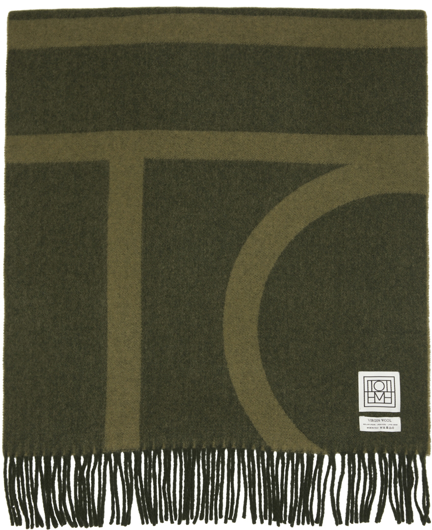 TOTEME Wool-Cashmere Monogram Scarf