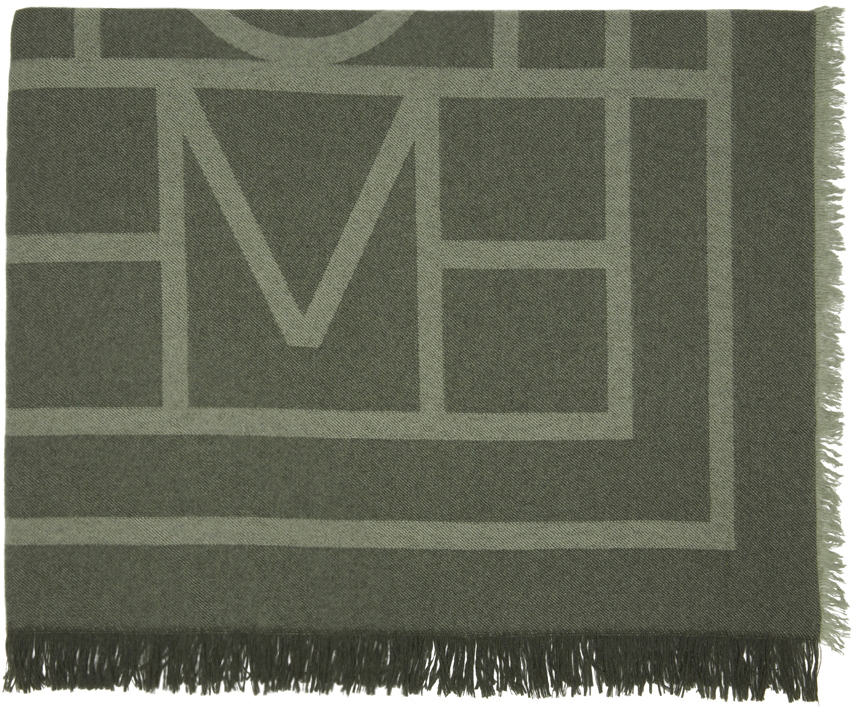 Totême Wool & Cashmere Monogram Scarf