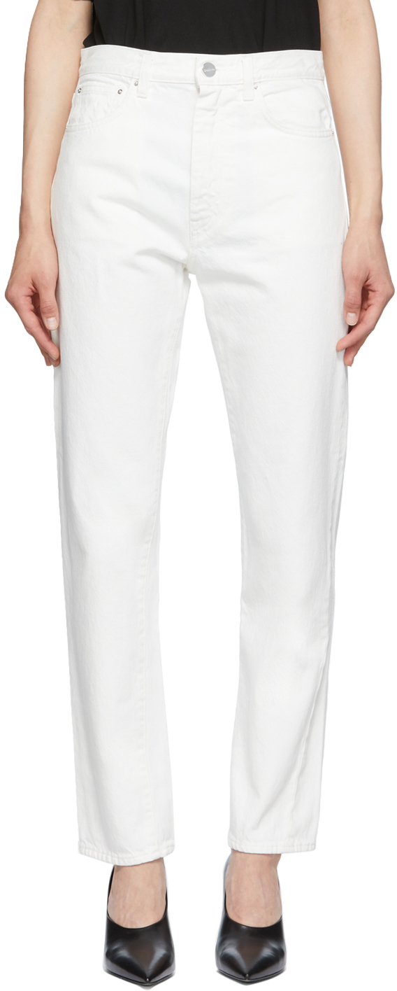 Click to view more detailed imagery on our partner's website Totême Off-white Original Jeans In 110 Off-white
