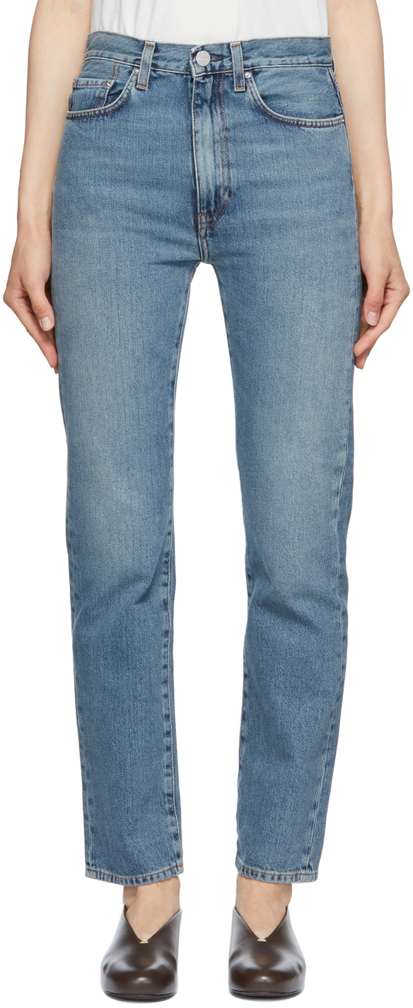 Blue Regular Fit Jeans by Totême on Sale