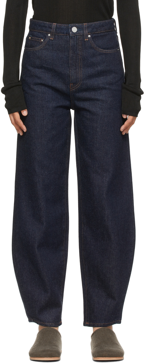 Indigo Organic Cotton Barrel Leg Jeans 