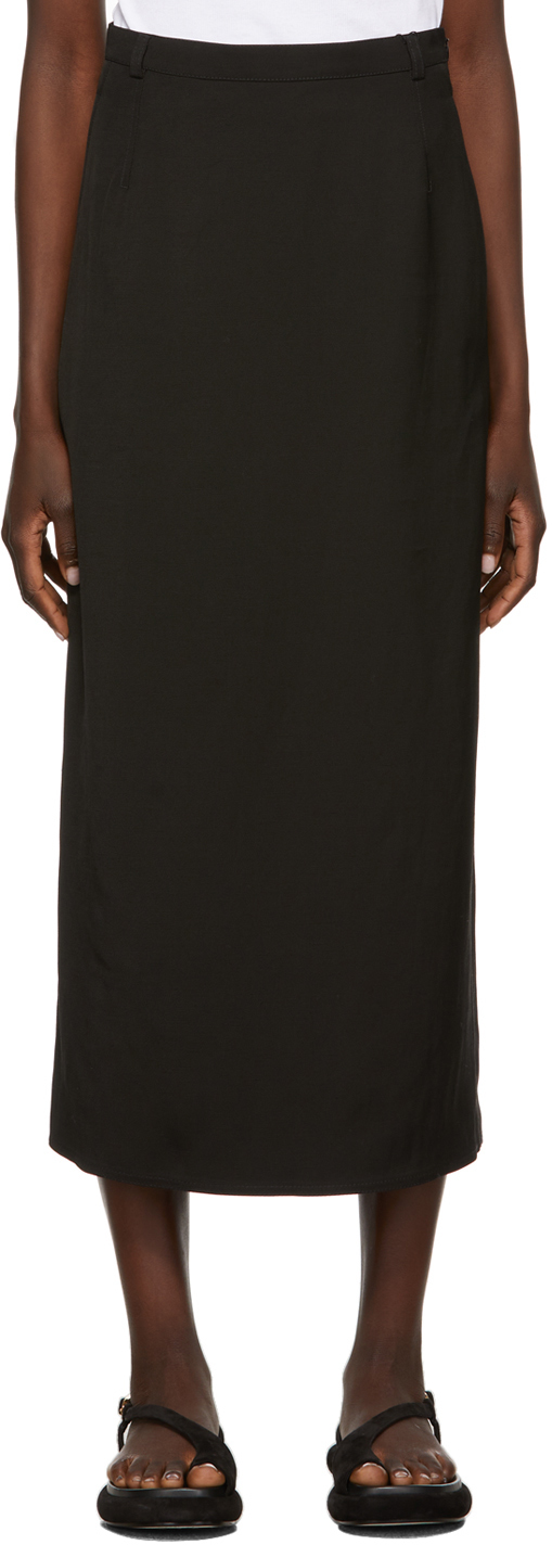 Totême Black Business Mid-Length Skirt