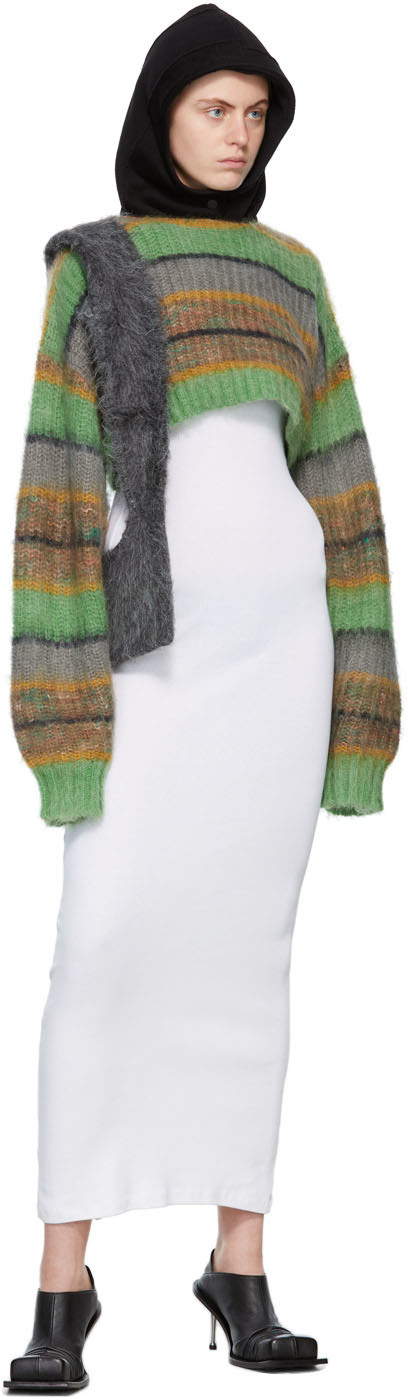 PERVERZE Multicolor Mohair Stripe Wide Top Sweater | Smart Closet