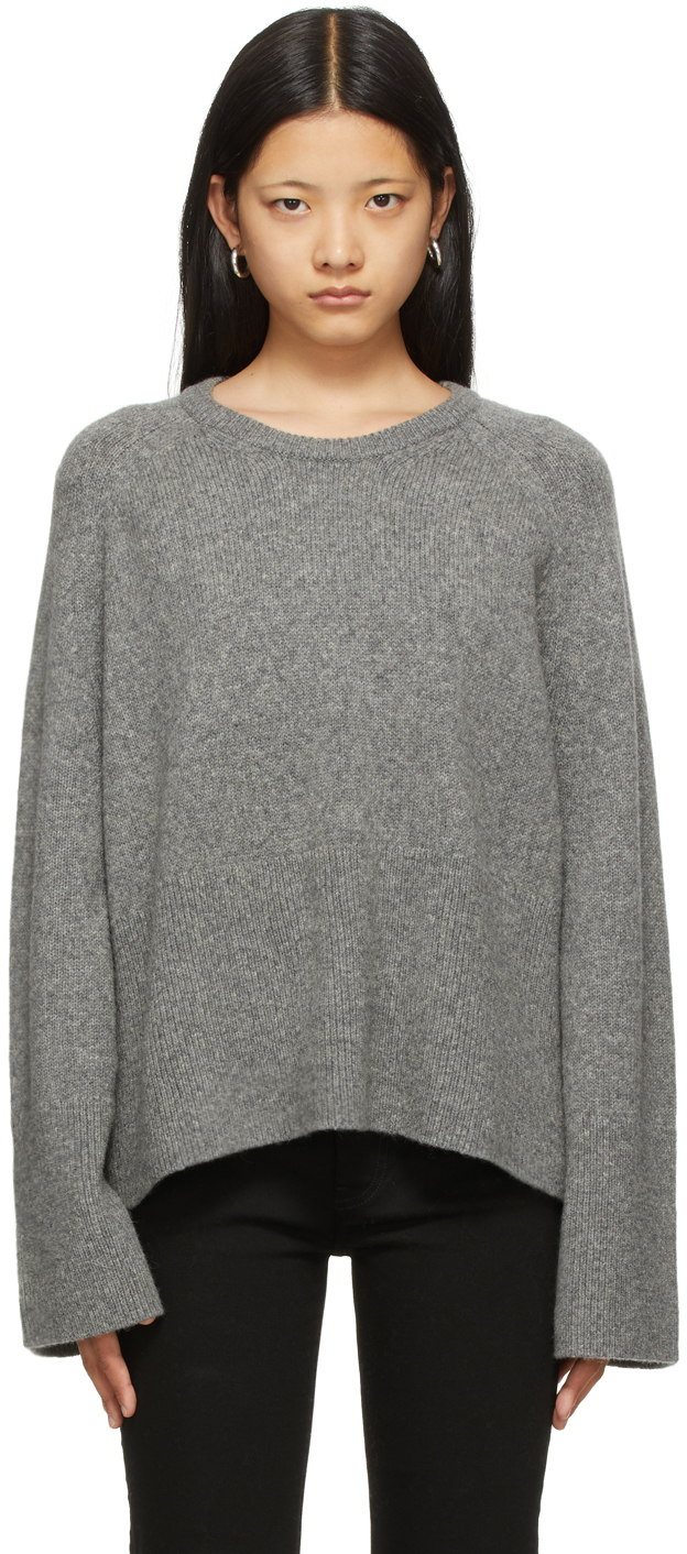 grey merino wool sweater