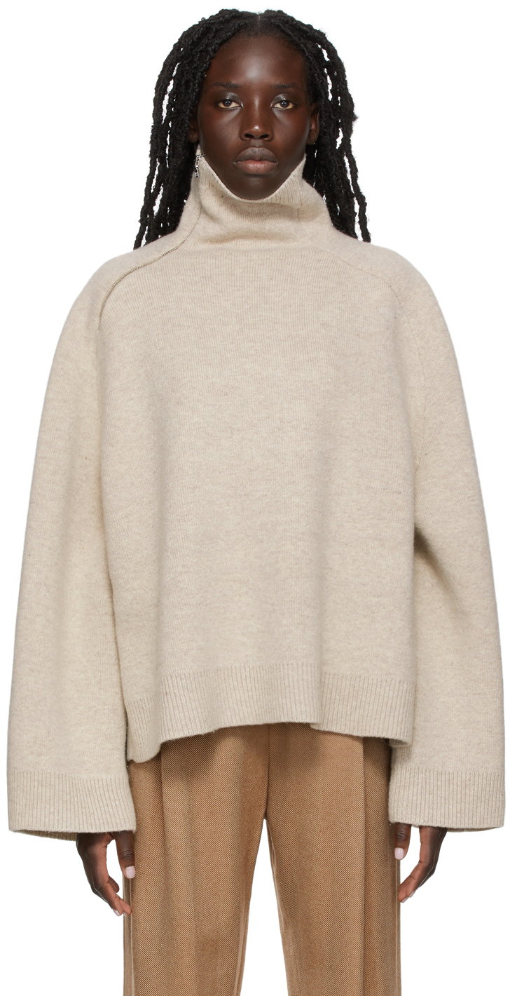 Totême Yak Double Sided Zip-Up Sweater