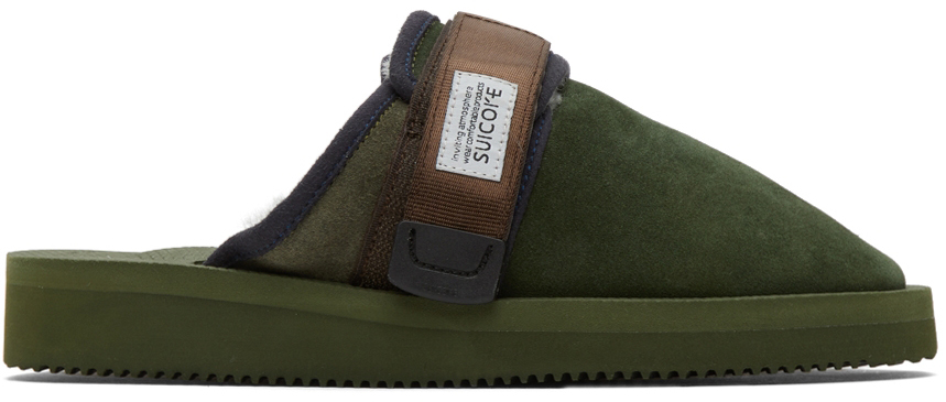 Suicoke Suede Zavo-mab Sandals in Navy Blue for Men Mens Shoes Slip-on shoes Slippers 