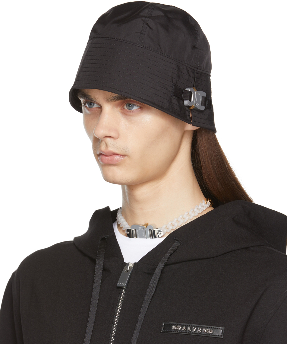 1017 ALYX 9SM Black Buckle Bucket Hat | Smart Closet