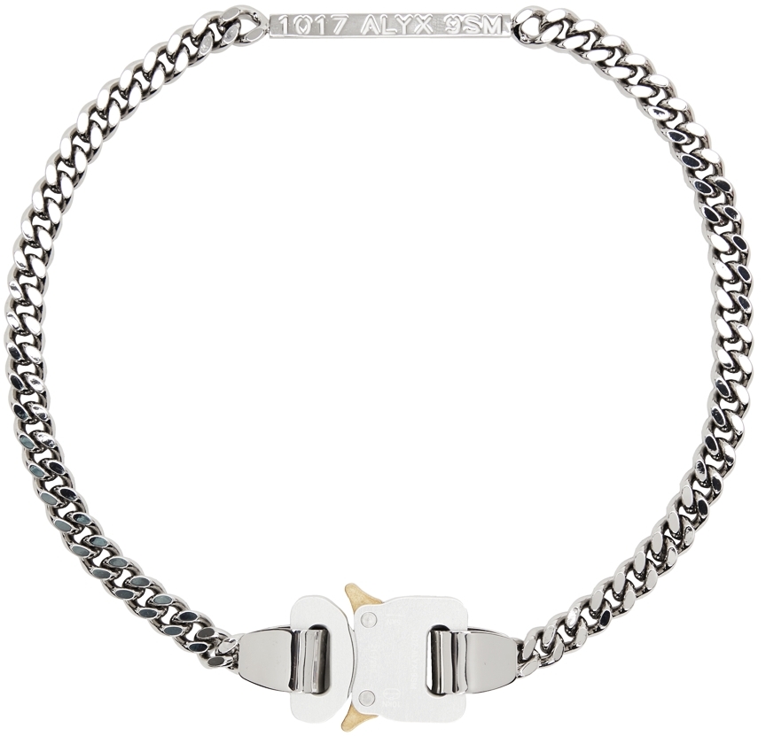 1017 ALYX 9SM Silver Chain Link Buckle Necklace