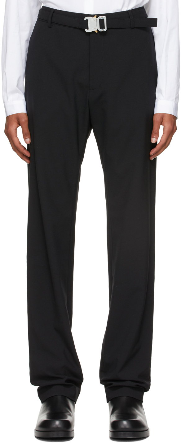 Black Metal Buckle Suit Trousers by 1017 ALYX 9SM on Sale
