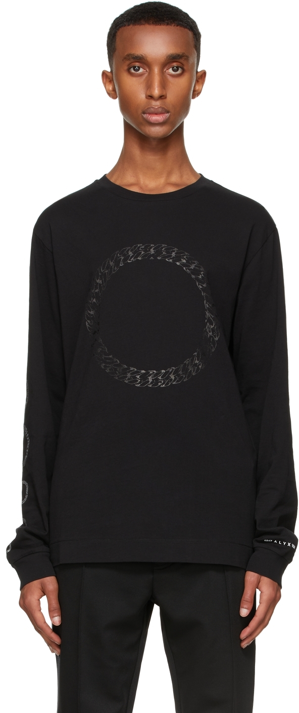 Black Cube Chain Long Sleeve T-Shirt