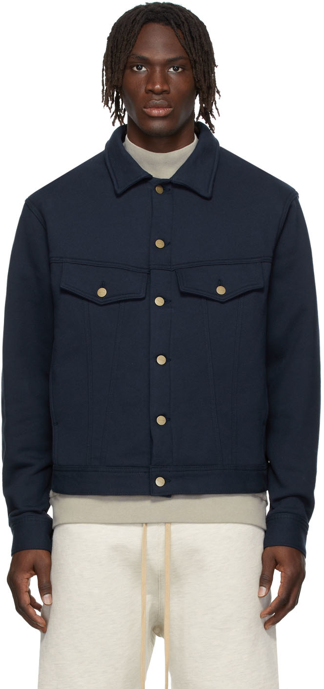 navy trucker jacket