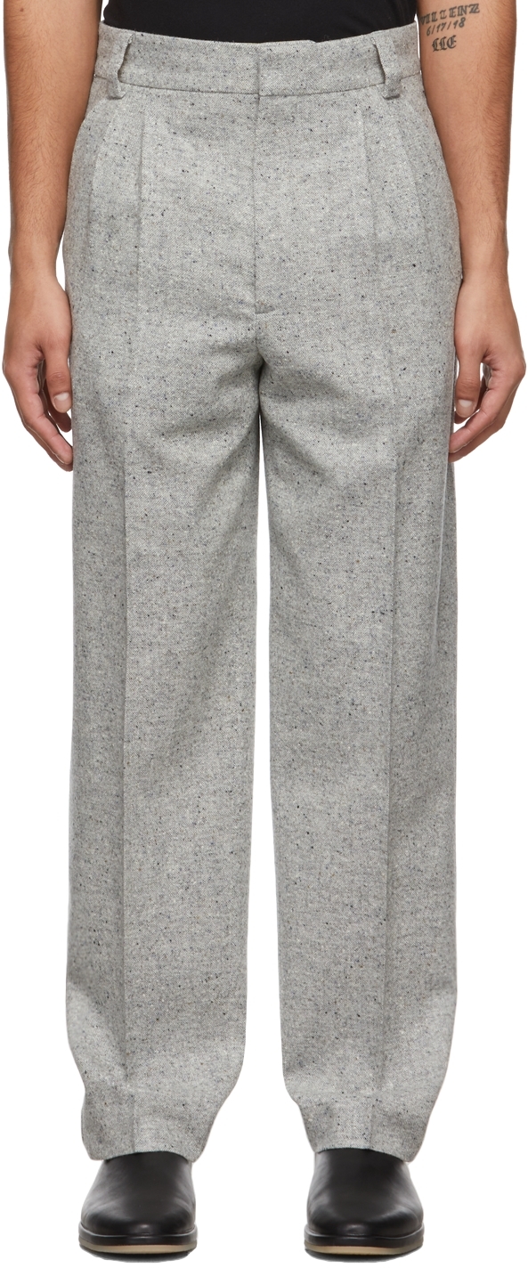 Fear of God Grey Double Pleated Tapered Trousers
