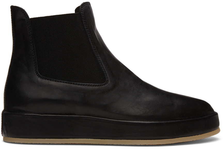 Fear of God Black Leather Wrapped Chelsea Boots