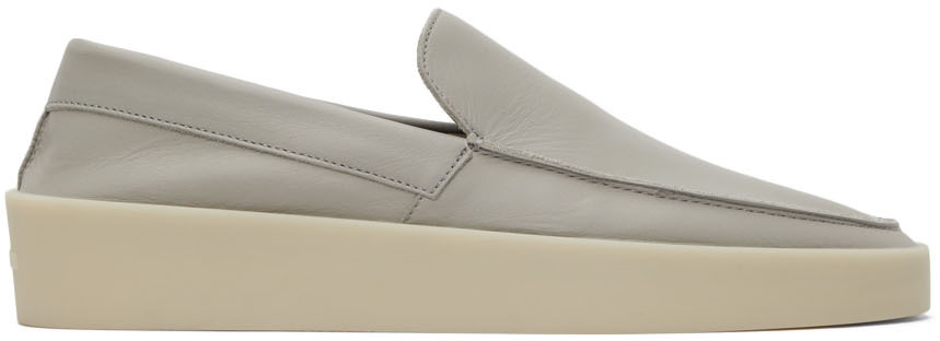 Fear of God Grey Leather 'The Loafer' Loafers