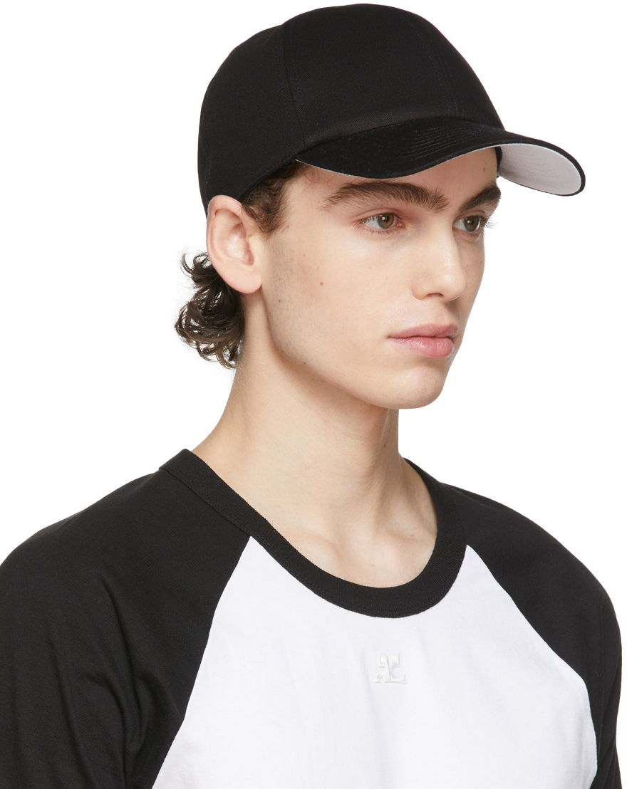 Courrèges Black Cotton Classic Cap | Smart Closet