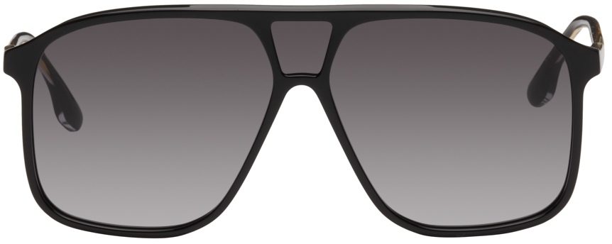 black flat aviator sunglasses