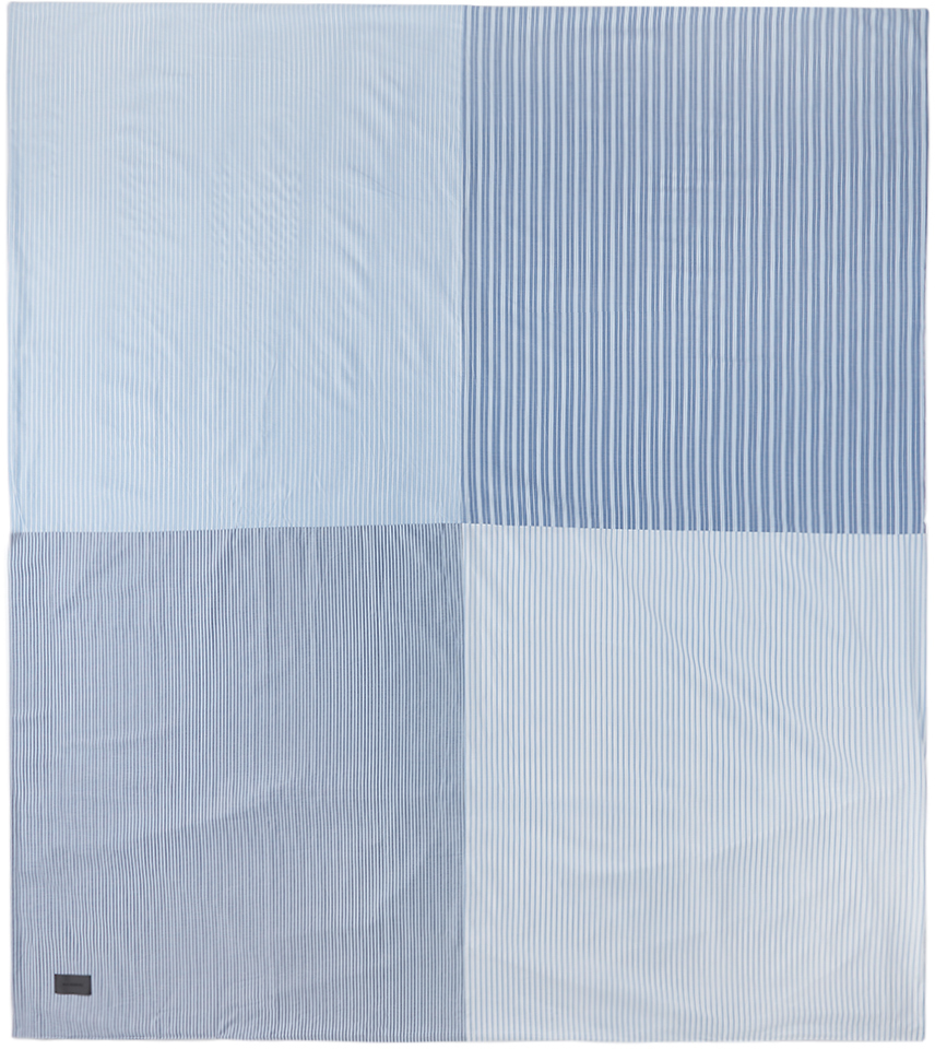Magniberg Blue Wall Street Patchwork Duvet Cover In 4/4 Patwork