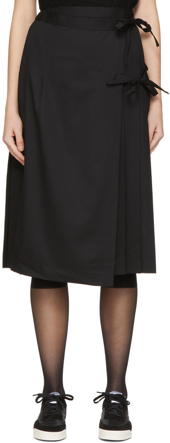 Tricot Comme des Garçons Black Bow Wrap Skirt