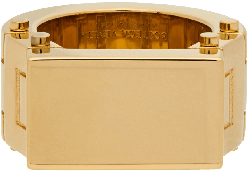 【Bottega Veneta】ゴールド Bolt リング Bottega Veneta: Gold Bolt Ring | SSENSE Canada