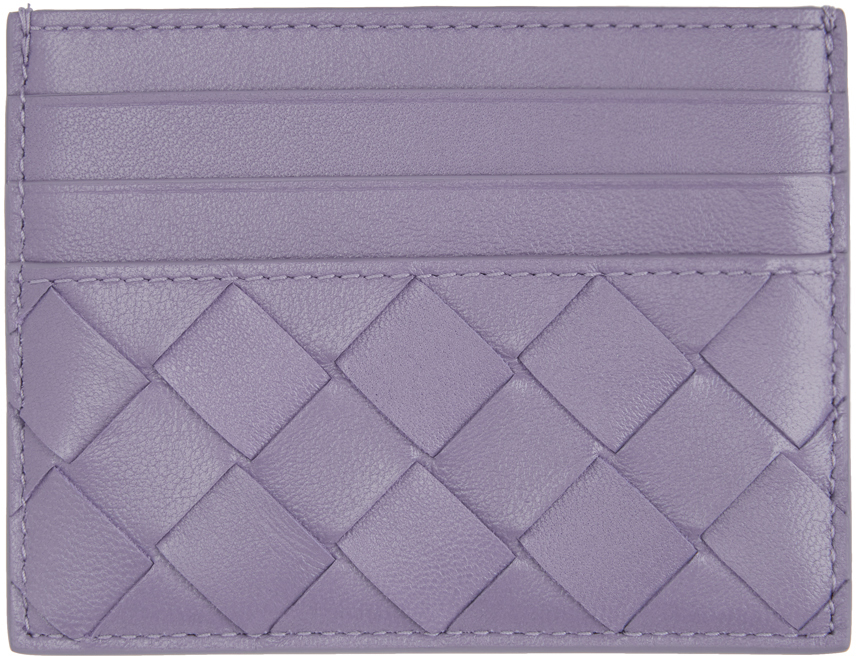 Bottega Veneta Purple Intrecciato Card Holder