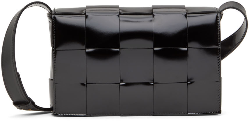 Bottega Veneta Black Intreccio Cassette Bag Ssense
