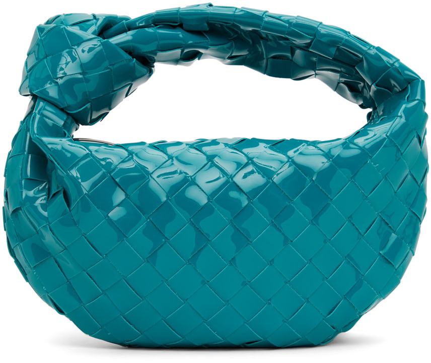 Bottega Veneta Blue Patent Mini Jodie Bag