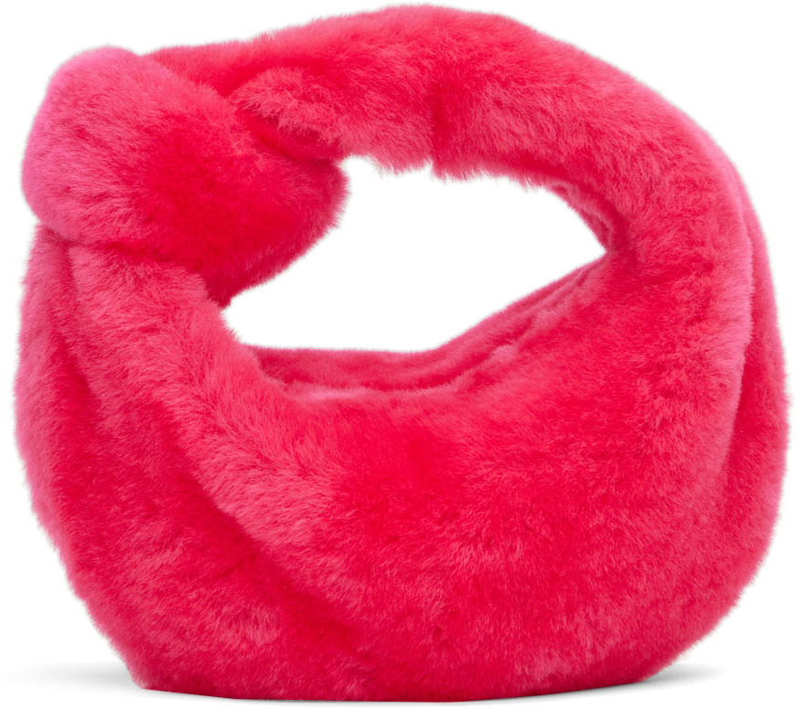 Bottega Veneta Pink Shearling Mini Jodie Bag