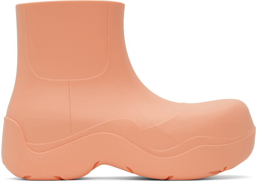 Bottega Veneta: Pink Puddle Ankle Boots | SSENSE Canada