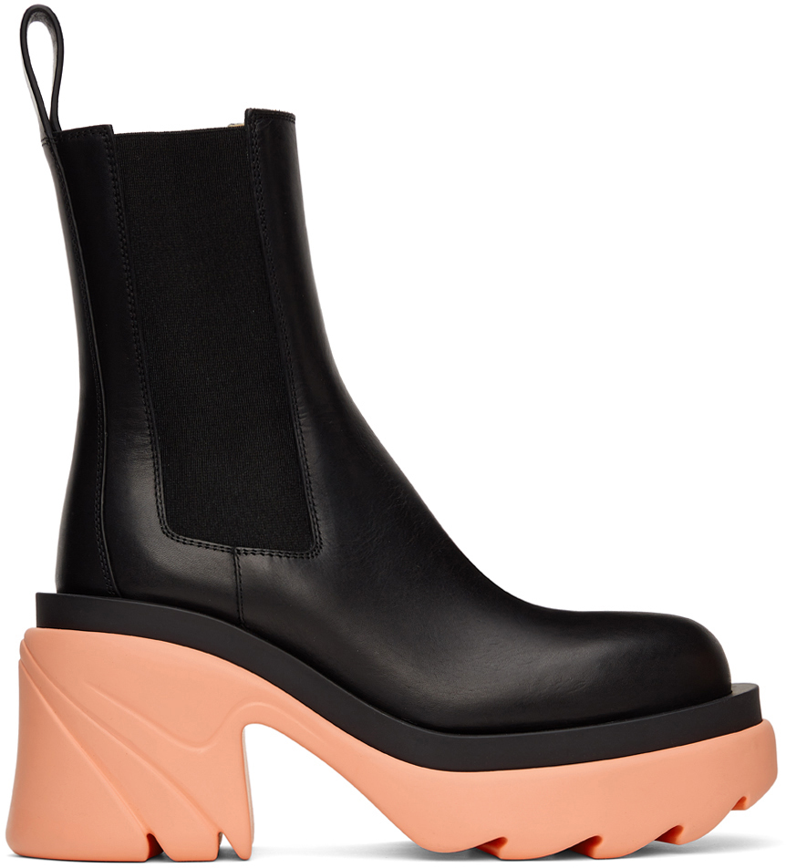 Black u0026 Pink Flash Chelsea Boots