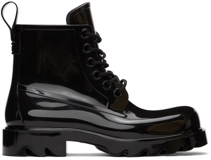 Bottega Veneta: Black Stride Ankle Boots | SSENSE