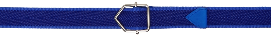 Bottega Veneta Blue Herringbone Belt