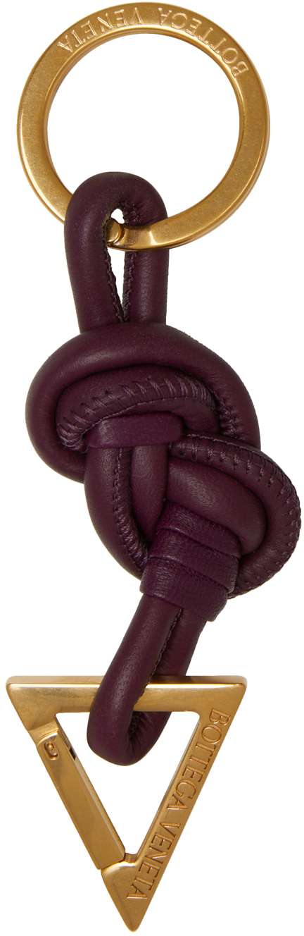Bottega Veneta Purple Nappa Key Ring