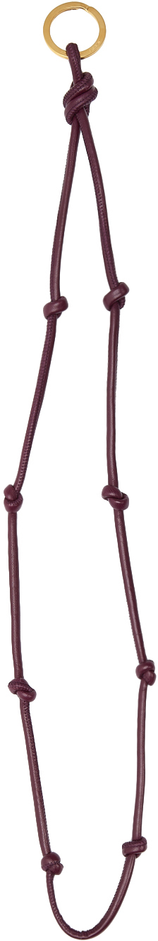 Bottega Veneta Purple Leather Keychain