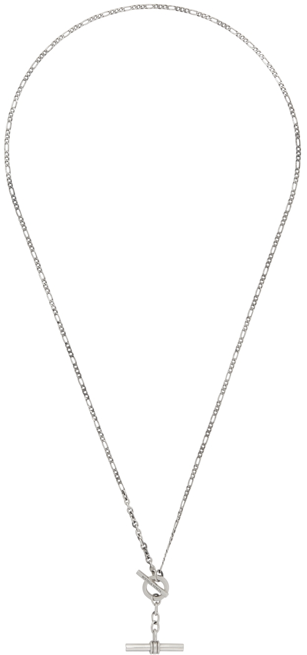Bottega Veneta: Silver Chain Toggle Necklace | SSENSE