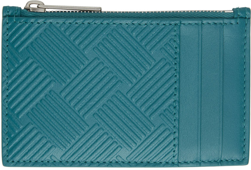 Bottega Veneta Blue Zipped Card Holder