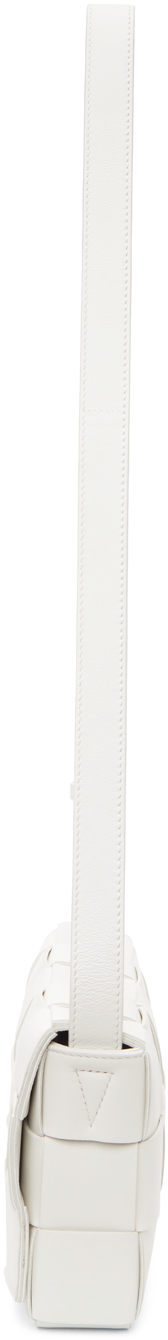 Bottega Veneta White Cassette Crossbody Bag In 9007 White Silver