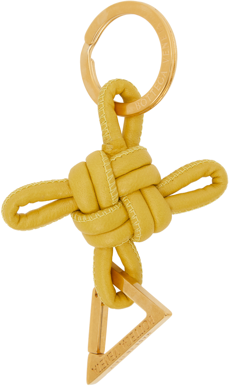 Bottega Veneta Yellow Intertwined Keychain