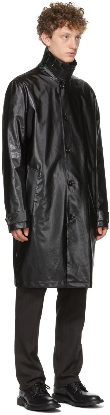 Bottega Veneta ブラック トレンチ コート