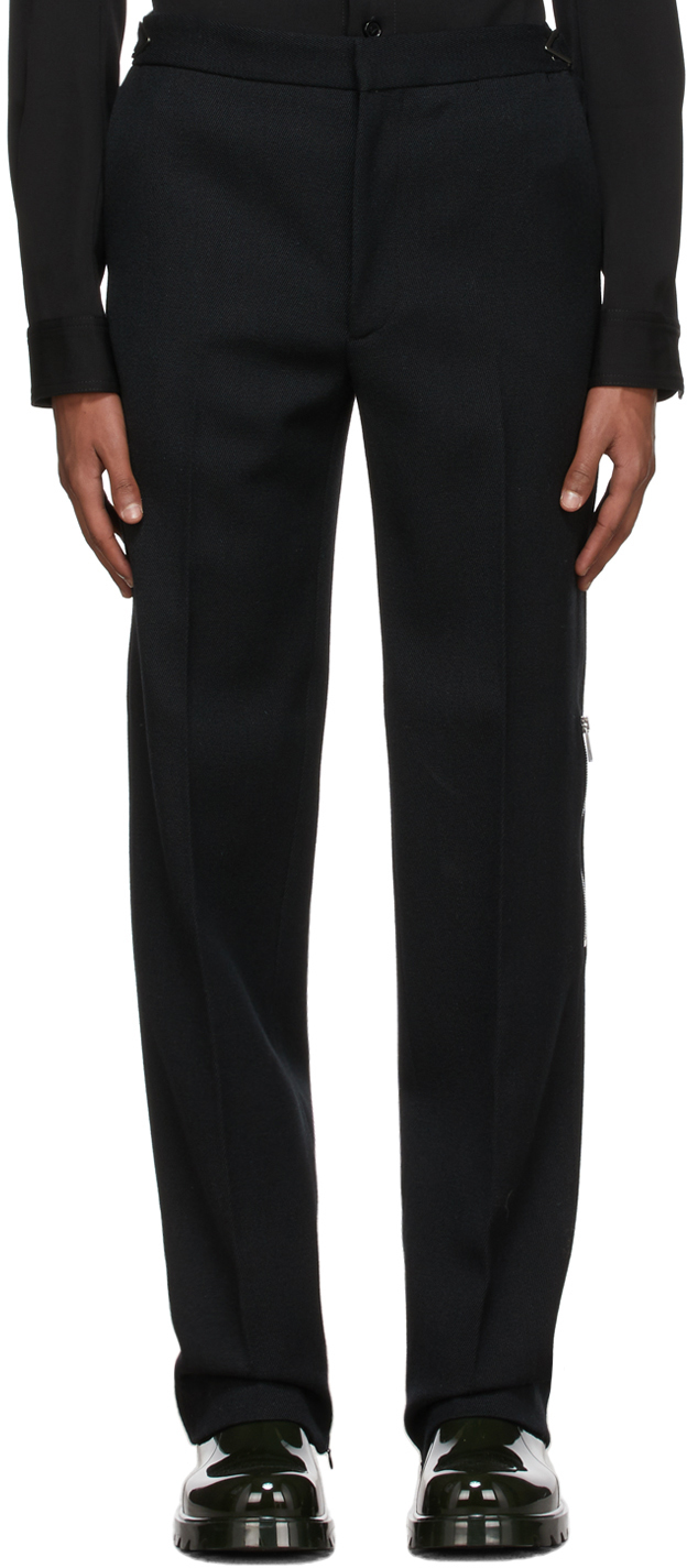 Bottega Veneta Men's Intrecciato Leather Straight Leg Pants