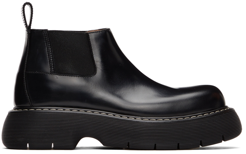 Bottega Veneta: Black Bounce Ankle Boots | SSENSE