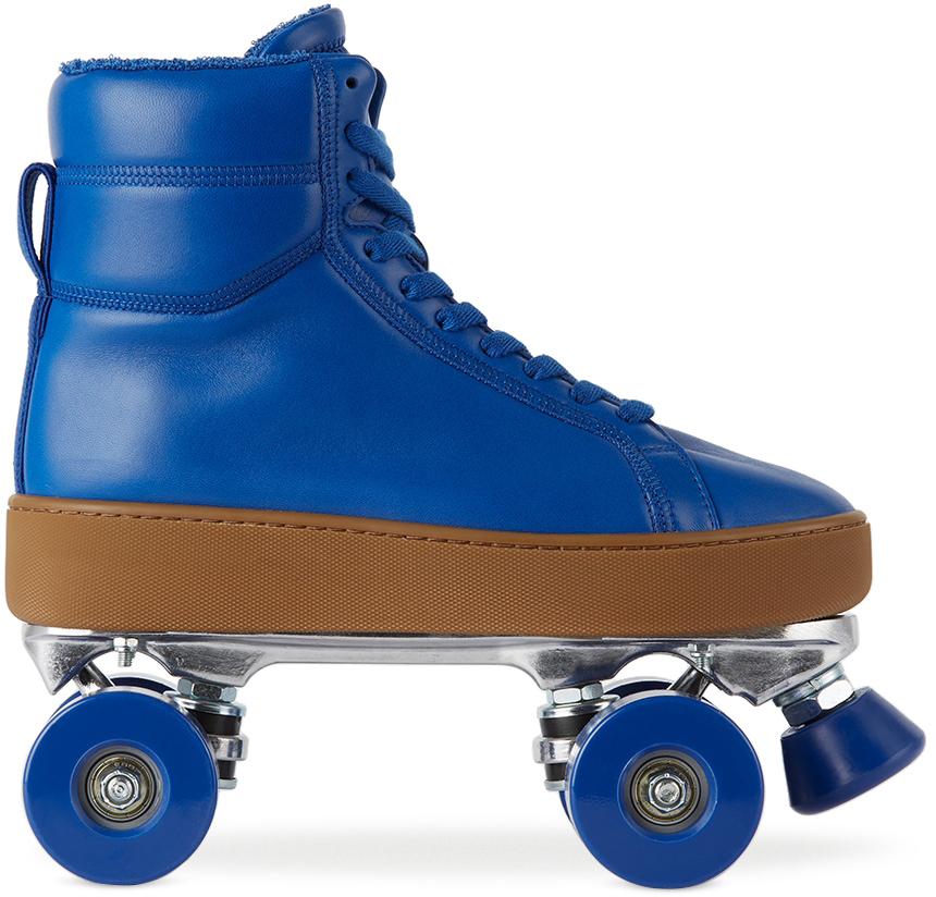 Bottega Veneta Blue Quilt Roller Skates