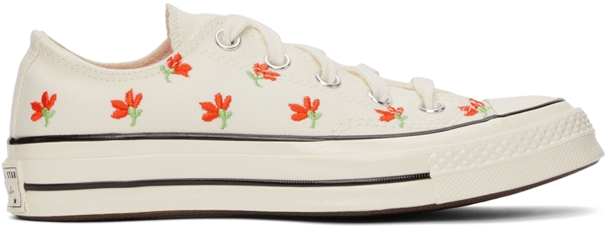 Converse Off-White Floral Chuck 70 Low Sneakers