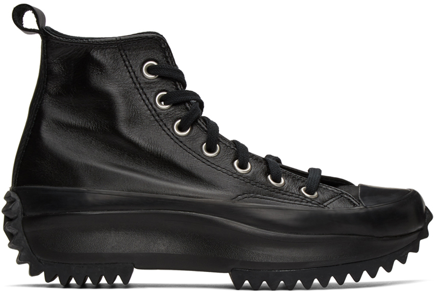 Converse Black Leather Run Star Hike High-Top Sneakers | Smart Closet