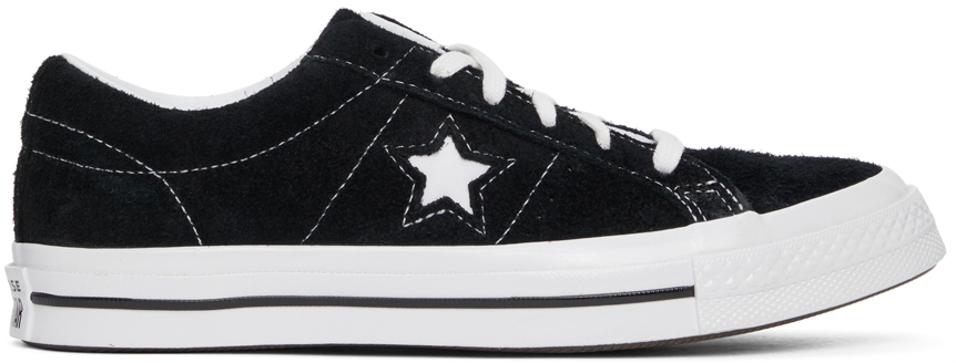 Converse: Black Suede One Star Sneakers | SSENSE