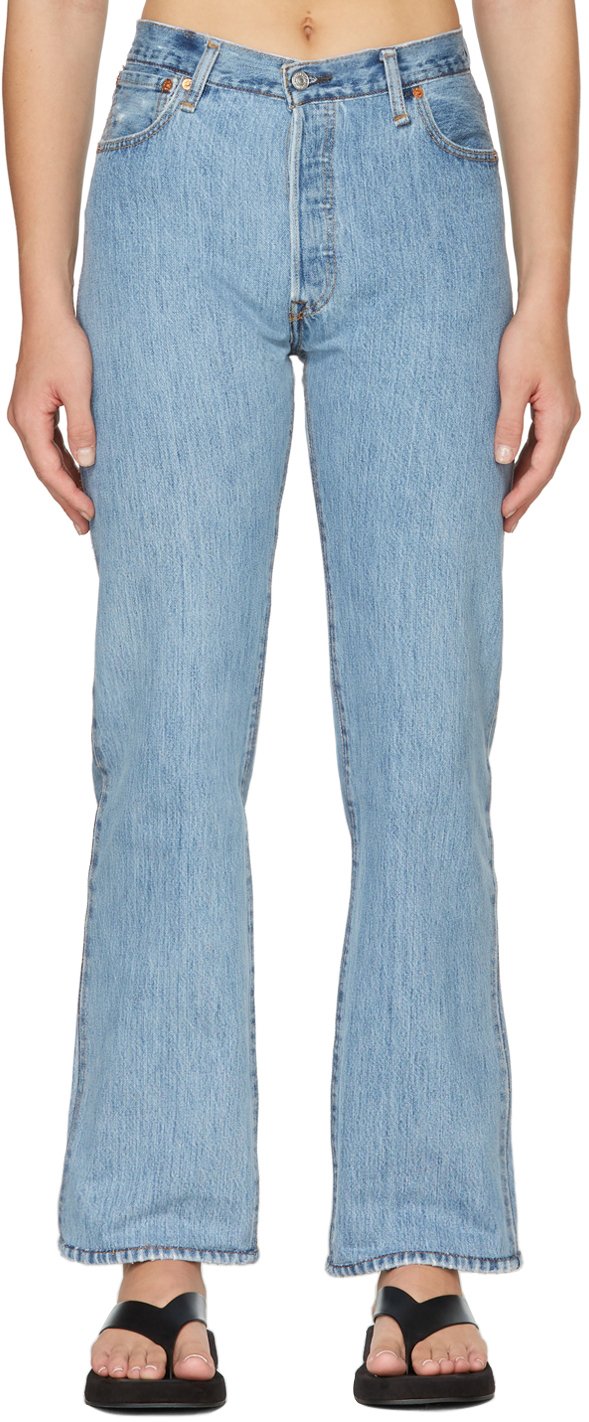 Re/Done: Blue Levi's Edition High-Rise Loose Jeans | SSENSE UK