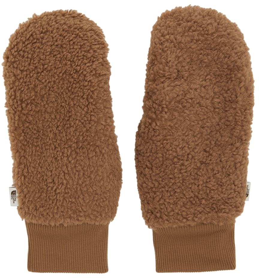 The North Face Tan Ridge Fleece Mittens SSENSE UK