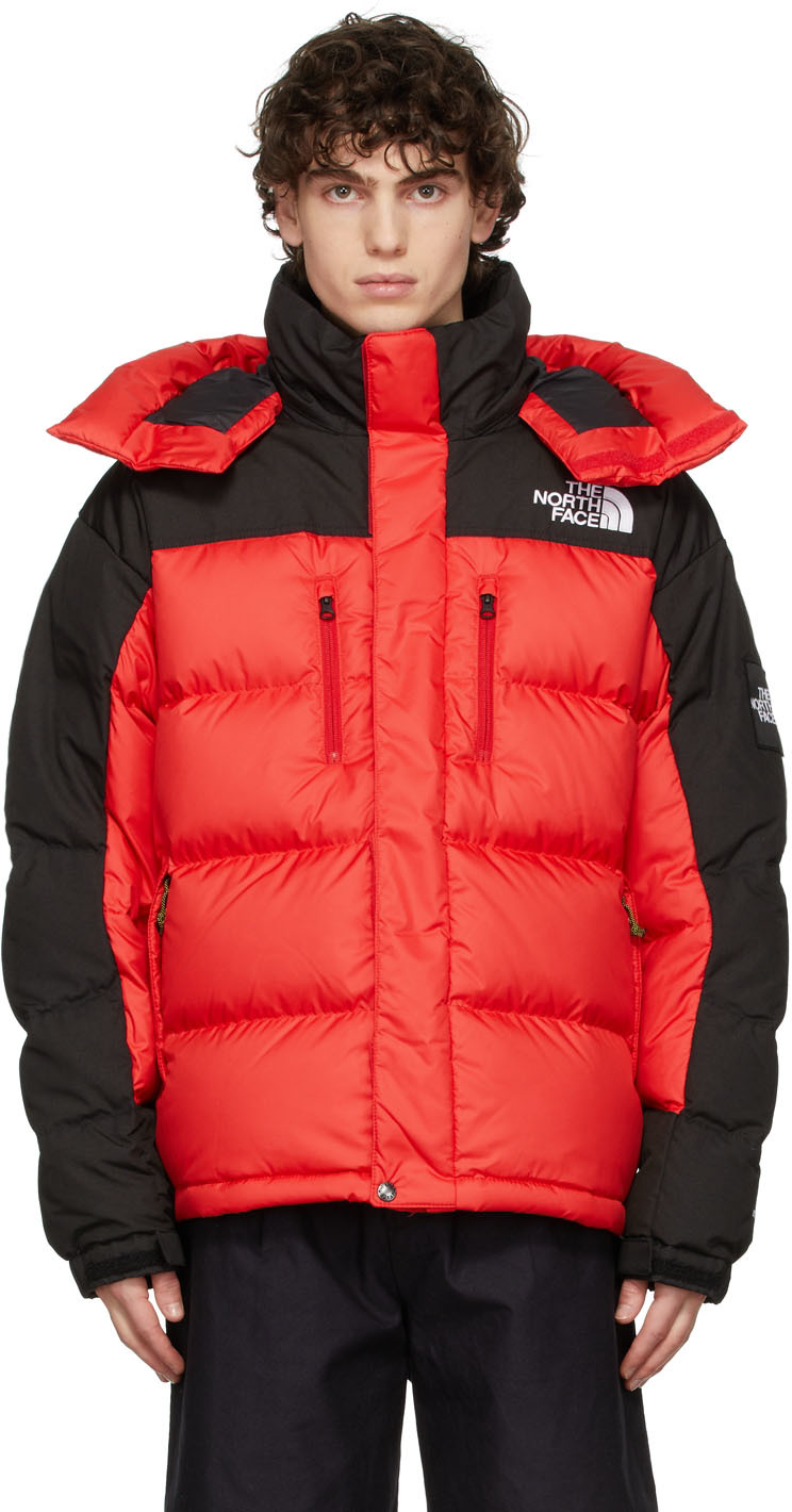 red black north face jacket