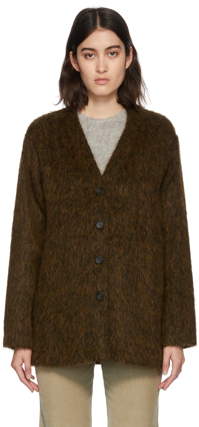 Our Legacy: Brown Wool Mid Line Cardigan | SSENSE Canada