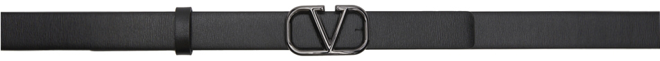 Valentino Garavani Black Valentino Garavani Signature VLogo Belt